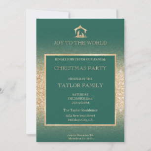 Cartes Pour Fêtes Annuelles Dîner de Noël Fête de la Nativité Religieuse Scène