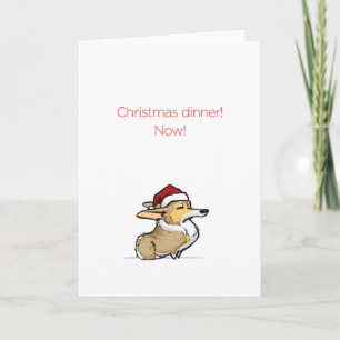 Cartes Pour Fêtes Annuelles Dîner de Noël - Haughty Christmas Corgi
