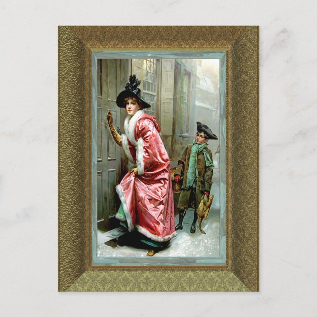 Cartes Pour Fêtes Annuelles Dîner de Noël II victorien (Devant)