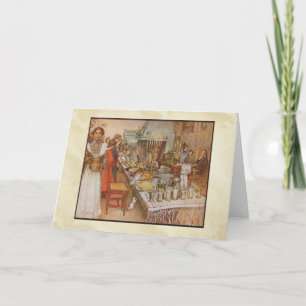 Cartes Pour Fêtes Annuelles Dîner de réveillon de Noël de Carl Larsson