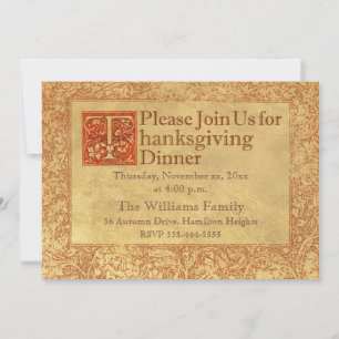 Cartes Pour Fêtes Annuelles Dîner Thanksgiving