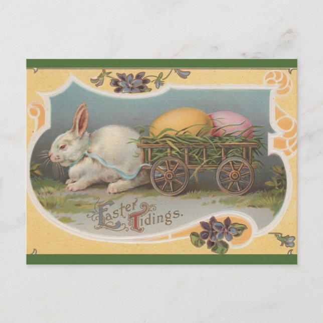 Cartes Pour Fêtes Annuelles Dîners de Pâques vintages (Devant)