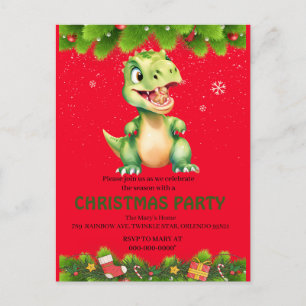 Cartes Pour Fêtes Annuelles Dinosaur drôle manger pain d'épices biscuits Noël