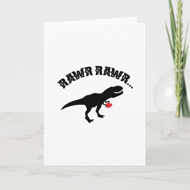Cartes Pour Fêtes Annuelles Dinosaur Heureuse Sainte-Valentin Funny Kids (Devant)
