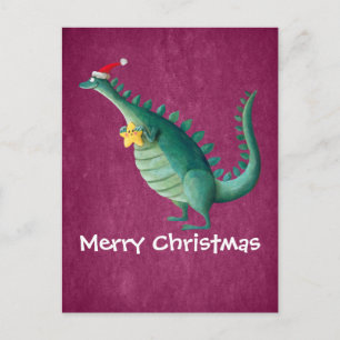 Cartes Pour Fêtes Annuelles Dinosaure - aide du père noël