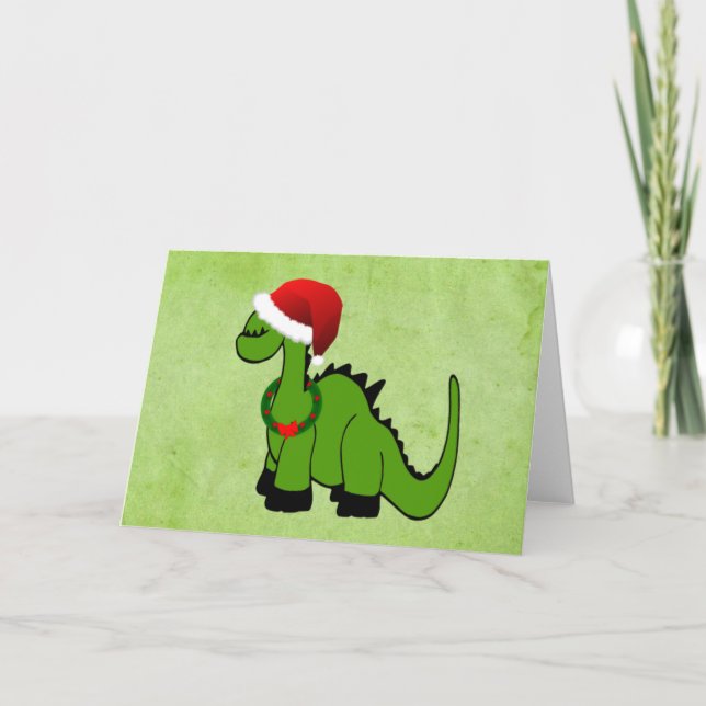 Cartes Pour Fêtes Annuelles Dinosaure de vacances (Devant)