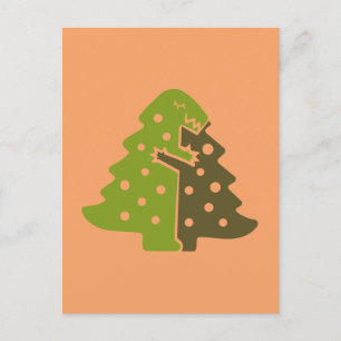 Cartes Pour Fêtes Annuelles Dinosaure d'hiver Green Christmas Tree Fête