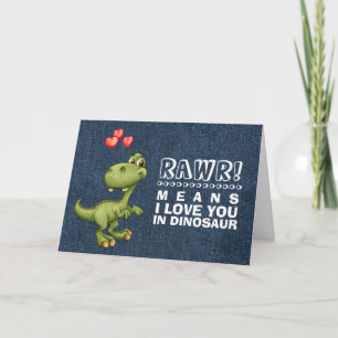 Cartes Pour Fêtes Annuelles Dinosaure Dinosaure Saint Valentin