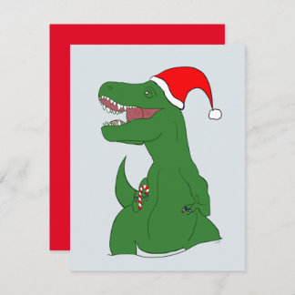 Cartes Pour Fêtes Annuelles Dinosaure Holiday