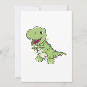 Cartes Pour Fêtes Annuelles Dinosaure Noël Neige hiver T-Rex Dino Adult Cl