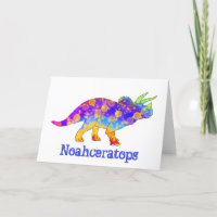 Dinosaure Triceratops Coloré Art Noah Ajouter Nom