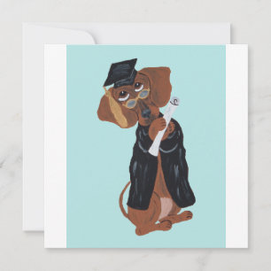 Cartes Pour Fêtes Annuelles Diplômé de Dachshund