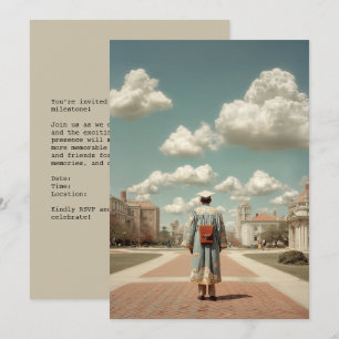 Cartes Pour Fêtes Annuelles Diplômé face à un avenir sans limites