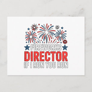 Cartes Pour Fêtes Annuelles Directeur du feu d'artifice du 4 juillet Si je cou