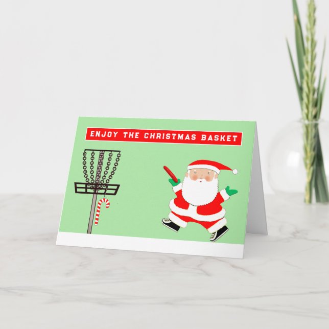 Cartes Pour Fêtes Annuelles Disc Golf Drôle (Devant)
