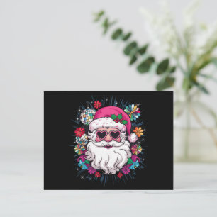 Cartes Pour Fêtes Annuelles Disco Rose Père Noël Noël Fête de Noël Drôle
