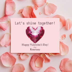 Cartes Pour Fêtes Annuelles Discothèque romantique Coeur de Saint Valentin Car