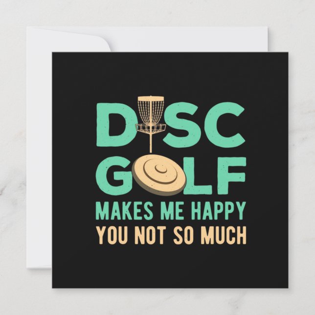 Cartes Pour Fêtes Annuelles Disk Golf Me Rend Heureux (Devant)