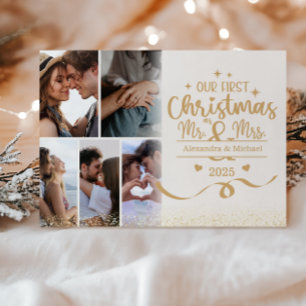 Cartes Pour Fêtes Annuelles Disposition horizontale pour le premier Noël à 6 p