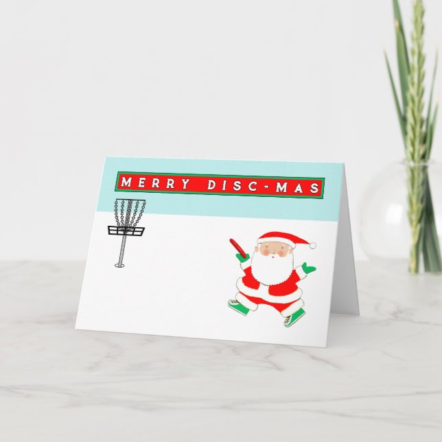 Cartes Pour Fêtes Annuelles Disque Golf Noël (Devant)