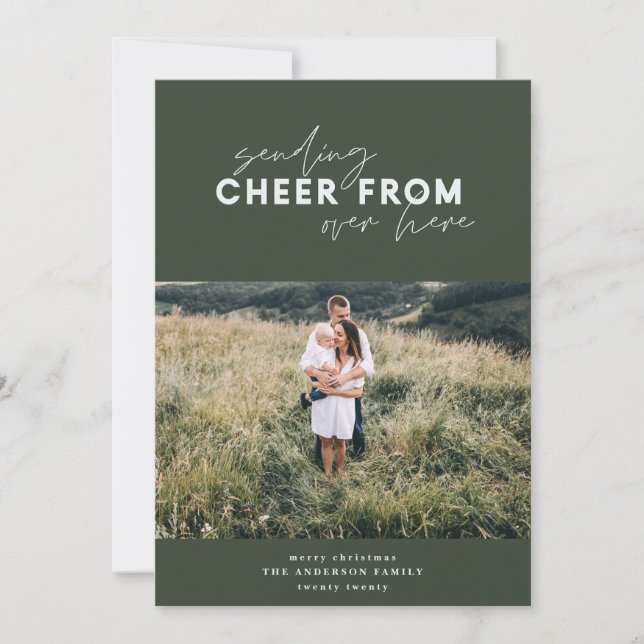 Cartes Pour Fêtes Annuelles distance du script congé photo Noël (Devant)