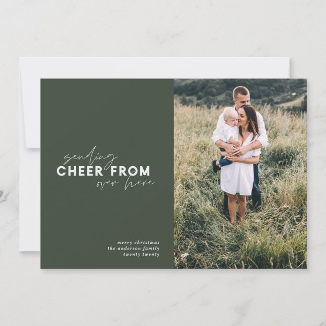 Cartes Pour Fêtes Annuelles distance du script congé photo Noël (Devant)