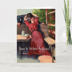 Cartes Pour Fêtes Annuelles Dites-Le Avec Un Baiser ! - Valentine