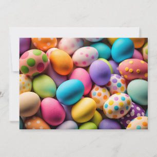 Cartes Pour Fêtes Annuelles Divers oeufs colorés de Pâques heureux