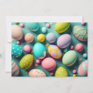 Cartes Pour Fêtes Annuelles Divers Oeufs De Pâques Colorés