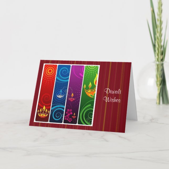 Cartes Pour Fêtes Annuelles Diwali 5 (Devant)
