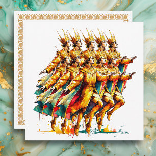 Cartes Pour Fêtes Annuelles Dix seigneurs à l'aube   Douze jours de Noël