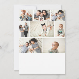 Cartes Pour Fêtes Annuelles DIY 5x7 8 Photo Collage Template
