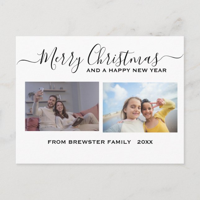 Cartes Pour Fêtes Annuelles DIY Créez vos propres photos de famille pour Noël (Devant)