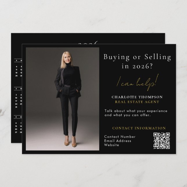 Cartes Pour Fêtes Annuelles do-it-yourself Realtor Acheter Vendre Immobilier P (Devant / Derrière)