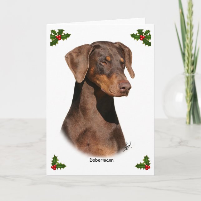 Cartes Pour Fêtes Annuelles Doberman 9Y381D-162 (Devant)