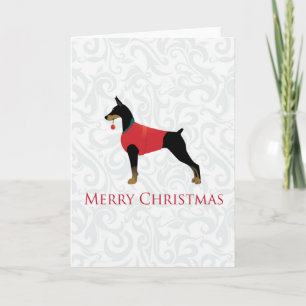 Cartes Pour Fêtes Annuelles Doberman Pinscher Chien Joyeux Noël Design