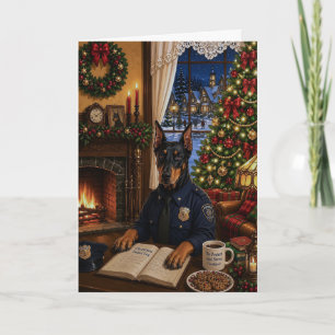Cartes Pour Fêtes Annuelles Doberman Pinscher Police Fêtes