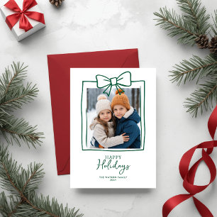 Cartes Pour Fêtes Annuelles Doddle Main Draw Bow Photo de Noël