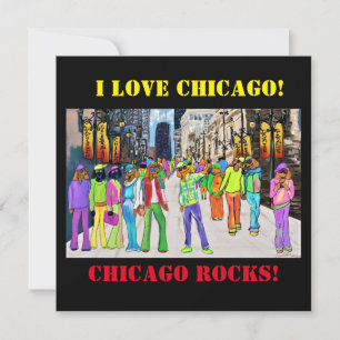 Cartes Pour Fêtes Annuelles Dog Town Ville Chicago