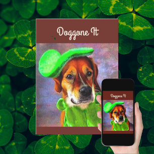 Cartes Pour Fêtes Annuelles Doggone It mignon Chien Saint Patrick's Day Custom