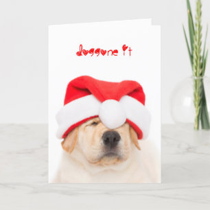 Cartes Pour Fêtes Annuelles Doggone It Yellow Lab Chiot Noël