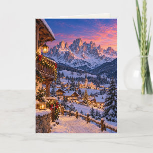 Cartes Pour Fêtes Annuelles Dolomites Italie Noël Vierge