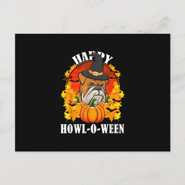 Cartes Pour Fêtes Annuelles Don de chien | Cadeau D'Halloween Bulldog Pour Amo (Devant)