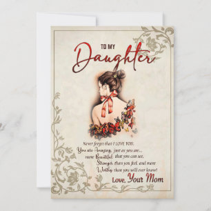 Cartes Pour Fêtes Annuelles Don de fille Lettre À Ma Fille De Maman