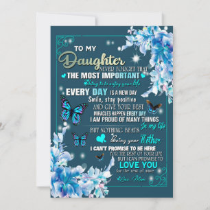 Cartes Pour Fêtes Annuelles Don de fille Lettre À Ma Fille De Maman