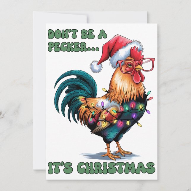 Cartes Pour Fêtes Annuelles Don De Noël C'Est Un Chritsmans (Devant)