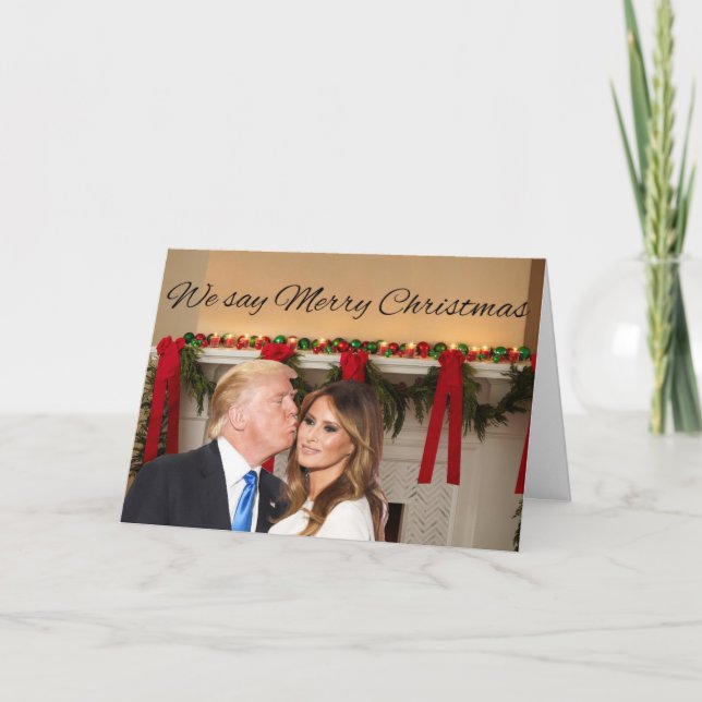 Cartes Pour Fêtes Annuelles Donald et Melania : On dit Joyeux Noël ! (Devant)
