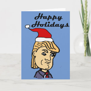 Cartes Pour Fêtes Annuelles Donald Trump drôle dans la bande dessinée de Noël