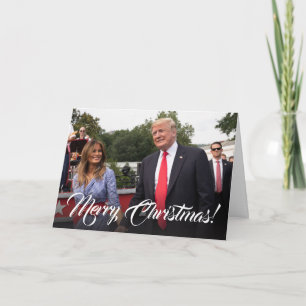 Cartes Pour Fêtes Annuelles Donald Trump & Melania PatrioticNoël