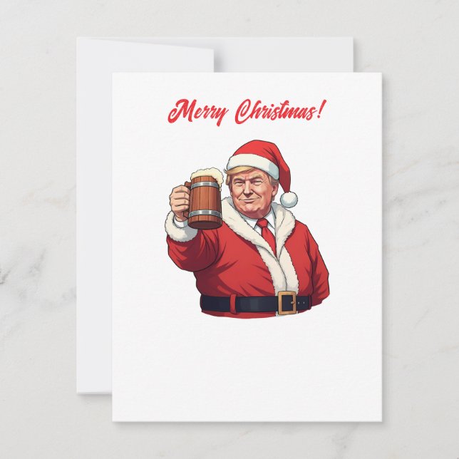 Cartes Pour Fêtes Annuelles Donald Trump Père Noël Joyeux Noël (Devant)